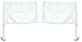 (2 Pack) 12x18 Solid White Advertising Double Sided Car Window Vehicle Flag