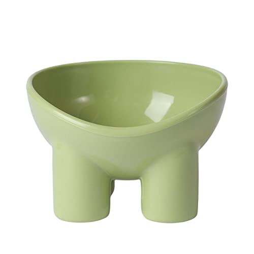 Leefasy Cat Food Bowl, Cat Bowl, Hassle Food Bowl, Non Bowl for Food and Water, Green