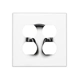 Earphone Duplex Wall Plates Decorative Art Light Switch Covers Unbreakable Polycarbonate 2 Gang Light Switch Plates Cover Electrica Faceplate For Bedroom Kitchen Home Decor