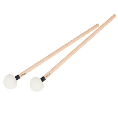 Baquetas profesionales BESPORTBLE para batería, 2 unidades, mango de madera y punta de fieltro, color negro miniatura 2
