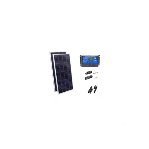 Kit 2xpainel Placa Energia Solar 150w Controlador30a Mc4
