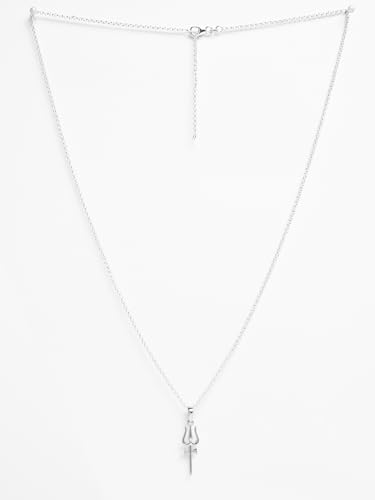 Image of Clara 925 Sterling Silver Shiva Trishul Pendant Necklace for Men & Women