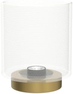 MJ PREMIER Battery Operated Lamp with Timer, Small Cordless Table Lamp for Bedroom, Glass Battery Powered Accent Lamps for Living Room Bedside Nightstand Home Decor (Clear)