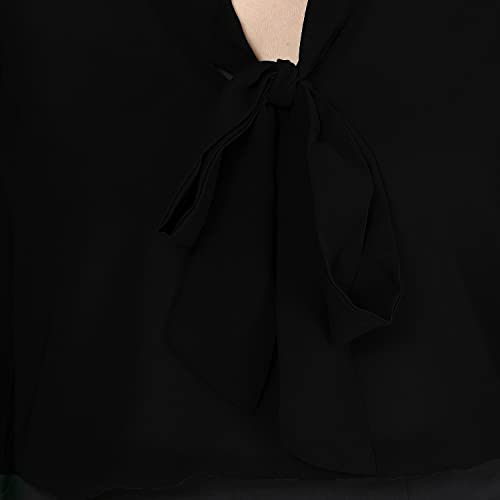 Image of Girls Bishop sleeves V-neck tie up top-71