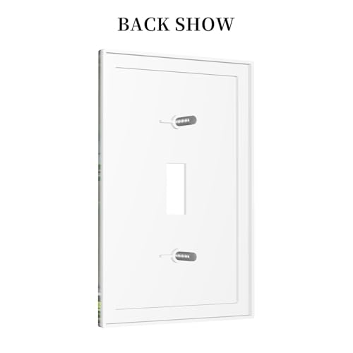 Decorative Switch Covers Plate Window Beach Seascape View Green Leaves 1 Gang Wall Plate Oversized Single Toggle Wall Cover Plate Jumbo Electrical Light Switch Plate Faceplate