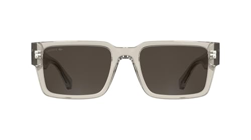 Lacoste Men's Sunglasses L6089S   Transparent Greige with Solid Brown Lens