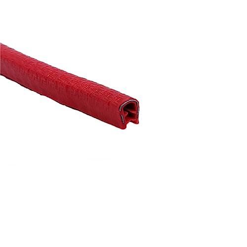 Joint en caoutchouc en forme de U, Joint en caoutchouc pour bords de joint en U, longueur 3,28 pieds (rouge, 10 M*8 Mm)