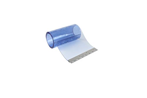 PVC Streifen 300 x 3 mm transparent mit montiertem Pendel aus Edelstahl als Ersatzstreifen, Zusatzstreifen für einen Streifenvorhang, Lamellenvorhang (3,00 m) Cover