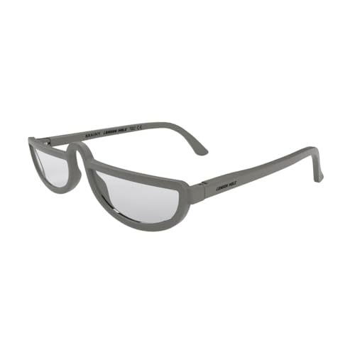 London Mole LM-BRA-GY-2.5 Eyewear | Brainy Reading Glasses | Half Moon Glasses | Cool Readers | Men'S Women'S Unisex | Full Rim Glasses thumb #2