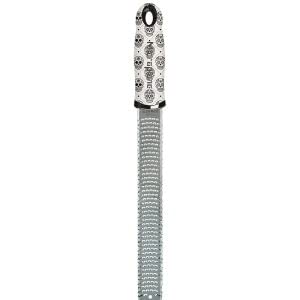 Microplane Zester Skull Kitchen Grater for Citrus, Parmesan, Ginger, Chocolate & Nutmeg with Fine Stainless Steel Blade - Made in USA
