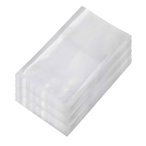 Image of Vacuum Pouches 22x30cm Pack of 100 | Vaccum Bags for Food Packing | One Side Dotted Embossed | BPA Free Microwaveable | Food Grade Vacuum Storage Bag Transparent | 90 Micron 1210gm