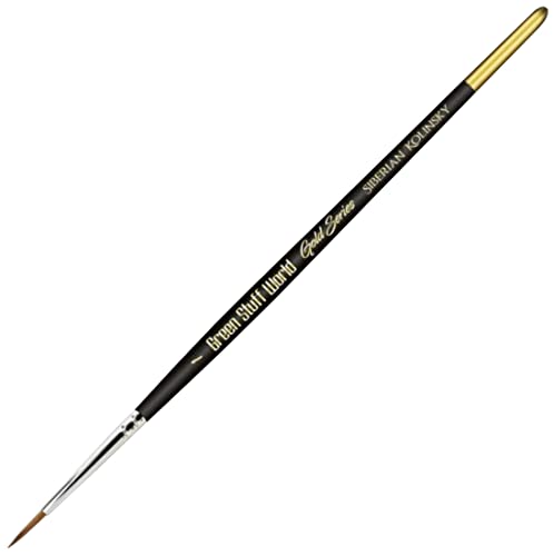 Green Stuff World for Models and Miniatures Gold Series Siberian Kolinsky Brush - Size 1 (2358)