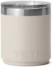YETI Rambler 10 oz Stackable Lowball 2.0 Vacuum Insulated Stainless Steel with MagSlider Lid, Cape Taupe