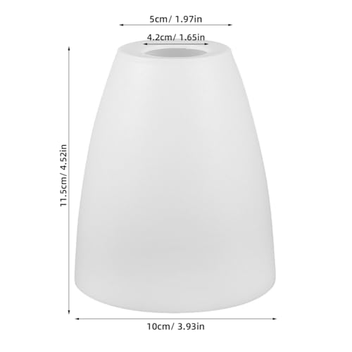 Image of Yardwe 2 Pack Flat Lamp Shade Replacement Plastic Lamp Shades with 42Mm Opening Small Shade for Ceiling Wall Light Indoor Light Cover 4.52 X 3.93 X 3.93 in