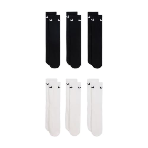 Image of Nike Unisex Adult Everyday Cushioned Training Crew Socks (6-Pack) | Mens and Womens