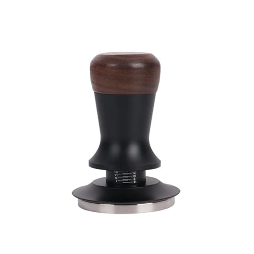 LXZNRQU Prensa De Café Espresso De 51/53/58mm, Altura Ajustable De Nogal, Prensa De Café De Fuerza Constante, Base De Acero Inoxidable, Resorte Interno(53mm,Black Thread Base)