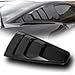 VXMOTOR 2005-2014 Ford Mustang Black GT3 Vent Rear 1/4 Quarter Side Vent Window Louvers V2
