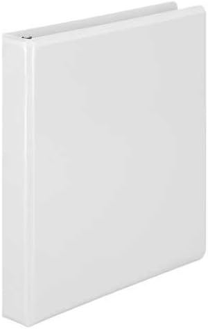 Wilson Jones 1 Inch 3 Ring Binder, Heavy Duty D-Ring View Binder, Extra Durable Hinge, White, 12 Pack (W385-14WPP1)
