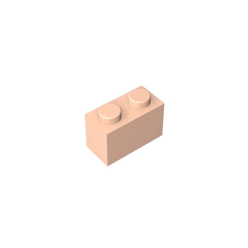3004 Basic Bricks Brick 1x2 50 Pieces GDS-532 Compatible with Lego Building Blocks Color:Light Nougat โ image 1