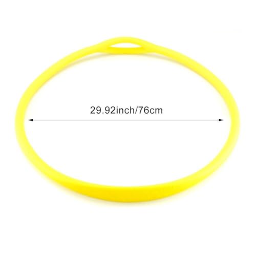 Collar de buceo regulador de silicona flexible de 76 cm color negro con anillo de sujeción 4