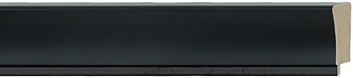 CountryArtHouse Picture Frame Moulding (Wood) 100ft bundle - Contemporary Black Finish - 2" width - 9/16" rabbet depth
