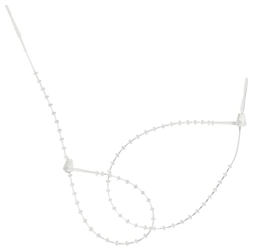 Sunburst Systems 5620 Snap Lock Pin Adjustable Security Loop Plastic Tag Fastener, Clear