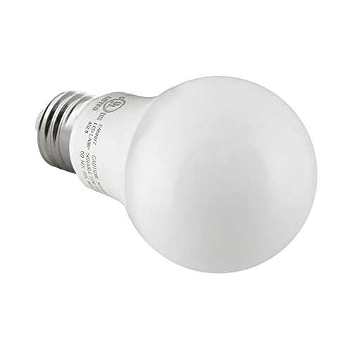 Euri Lighting Ea19-6000E-4, Led A19 4-Pack, 9W (60W Equiv.) 800Lm, Dim, 80 Cri, Soft White (3000K), Damp Rated, E26 Base, Fully Enclosed Rated, Ul, Energy Star, 3Yr 25K Hr Wty #TOP1