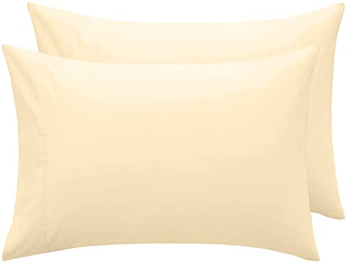 Soft&Rich Luxurious Set of 2pc Pillowcases 1000 Thread Count Italian Finish 100% Egyptian Cotton - (Ivory, Pillowcases Queen/Full (20