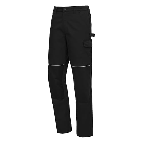 ASKON Nitras Motion Tex Light Long Work Trousers, Black, Breathable and Lightweight Material, Stretchy Waistband, black, 40