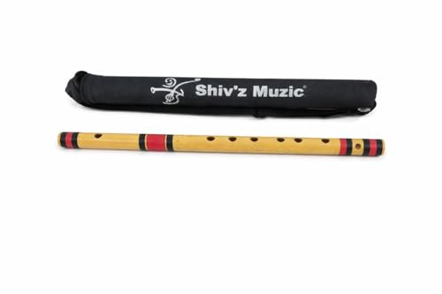 Shiv'z Muzic Flute, C Natural medium, BUDGET Bansuri, RIGHT HAND,...