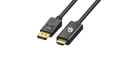 Image of Displayport to HDMI Cable 4K 6Ft,DP 1.2 Male to HDMI 1.4 Male Screen Cable for Desktop,Monitor,HDTV,Projector