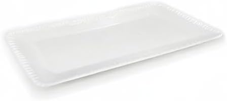 KX-WARE 17-Inch Melamine Serving Tray/Platters Set of 2, White & Rectangular | 100% Melamine,Dishwasher Safe,BPA Free - Image 8