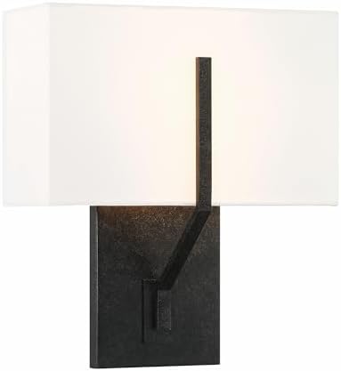 Crystorama Carlyn 2 Light Black Sconce