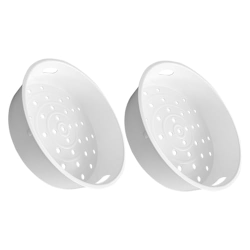 UKCOCO 2 Piezas Cesta Vaporera para Olla Arrocera Soporte Plástico Resistente al Calor Diseño Estable con Orificios Uniformes para Cocinar al Vapor Verduras Mariscos y Arroz