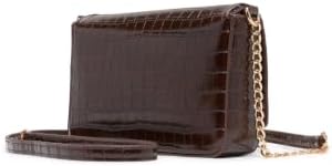 ALDO Women's Grubst Mini Crossbody Bag, Croco Chocolate Brown - 1
