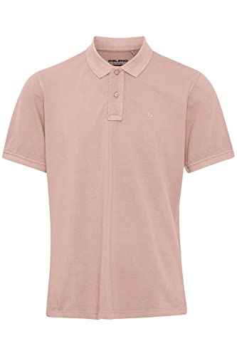Blend BHEdington polo Herren Poloshirt Polohemd geschwaschene Qualität Polokragen Hochwertiger Baumwoll-Pikee Regular Fit, Größe:XL, Farbe:Misty Rose (151512)
