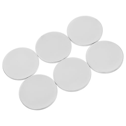 ibasenice 6 Pièces de Monnaie Vierges Résistantes à L'usure la Déformation en Alliage Argenté de 40 Mm Bords Filetés, Gravure Création de Bijoux Artisanaux