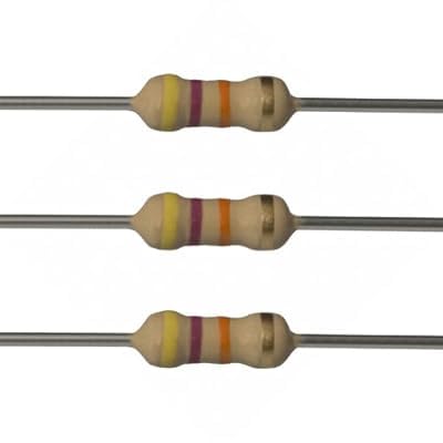 ILTELEC - 47k Ohm Resistor (10Pcs) - 47k Ohm 1/4w (0.25 Watt) ?5% Tolerance Metal Film Fixed Resistor