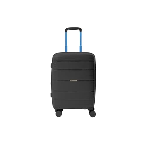 R Roncato Trolley AVIATOR fabricado en polipropileno, Negro y azul., S