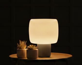 3D Printed Modern Spiral Twisted Hourglass Table Lamp Shade with Rhythmic Wave Pattern for Aesthetic Home Interior Decor-image-34