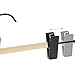 Relaxdays Hosenbügel 10er Set, verstellbare Clips, Spannbügel für Röcke & Hosen, HBT: 11,5 x 30,5 x 3cm, schwarz/Natur
