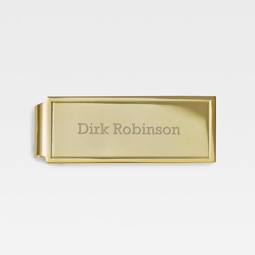 THINGS REMEMBERED Engraved Gold Over Sterling Silver Money Clip (Free Customization)2