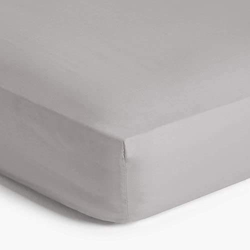 Imperial Rooms Fitted Sheets Double 25 CM Brushed Microfibre Easy Care Soft Bed Sheets Fade Resistant (Grey)