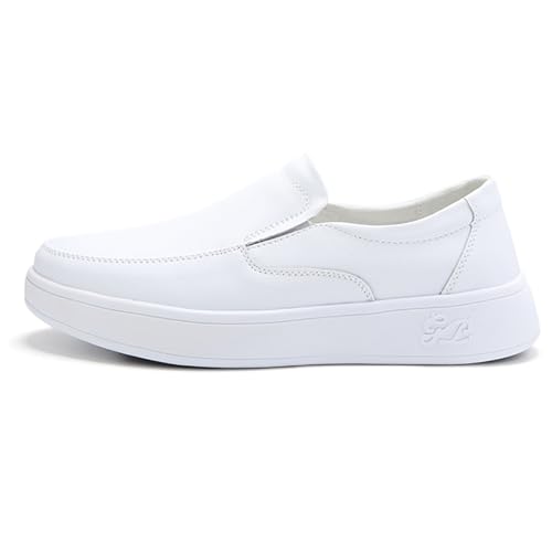 Men's Leather Slip On Loafers Comfortable Round Toe Anti-Slip Soft Sole Casual Shoes Lightweight Work Walking Formal Driving Shoe4