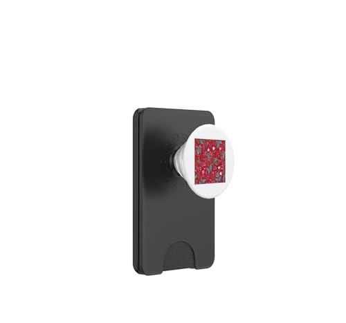 PopSockets PopWallet pour MagSafe à motif feuilles rouges : porte-carte magnétique élégant