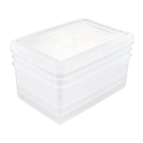 keeeper Aufbewahrungsboxen mit Air Control System, 3-teiliges Set, Höhe: 14 cm, 3 x 11 l, 39 x 26,5 x 14 cm, Bea, Transparent