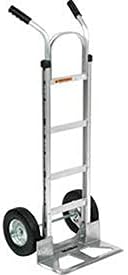 Global Industrial Aluminum Hand Truck Double Handle, Semi-Pneumatic Wheels