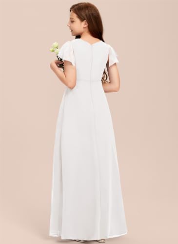 A-line Scoop Floor-Length Chiffon Junior Bridesmaid Dress with Rhinestone Flower Girl Dress for Teen Girls Wedding4