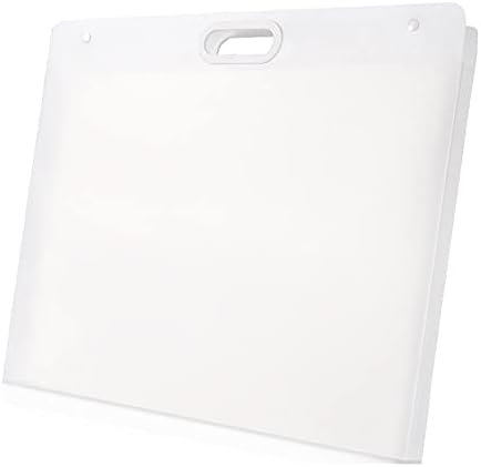 Sohynca Plastic Art Portfolio, Large Art Portfolio with Handles,Waterproof Portfolio Folder for Artwork, Arts Storage Case for Drawing Sketch Photography Poster (22.44 x 17.32 inch)