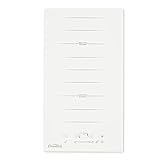 COVERCOOK 2 Burners Induction Cooktop,Built in 12 Inch Electric Cooktop with Flex Zone, SliderTouch Control, Power Boost, Kid Safety Lock, 9 Power Levels, White, 2800W